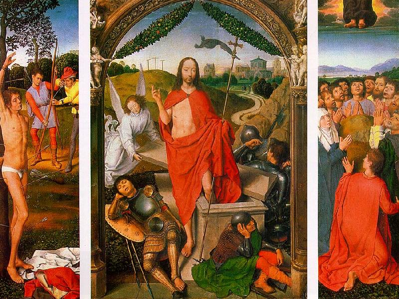 Hans Memling Resurrection Triptych oil painting picture